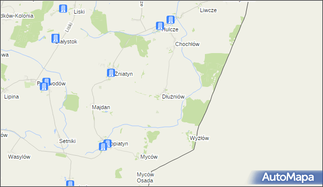 mapa Dłużniów, Dłużniów na mapie Targeo