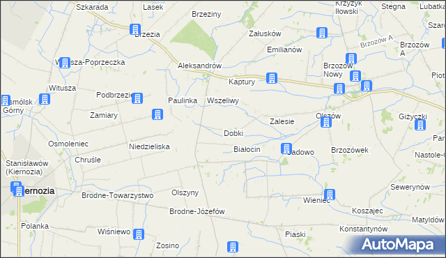 mapa Dobki gmina Iłów, Dobki gmina Iłów na mapie Targeo