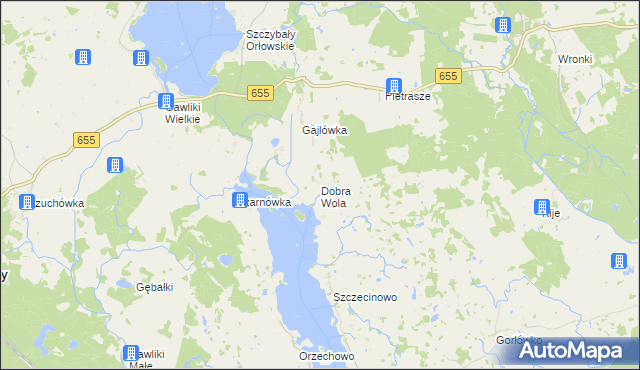 mapa Dobra Wola gmina Stare Juchy, Dobra Wola gmina Stare Juchy na mapie Targeo