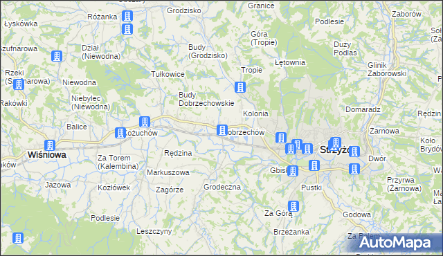 mapa Dobrzechów, Dobrzechów na mapie Targeo