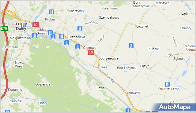 mapa Dobrzejewice, Dobrzejewice na mapie Targeo