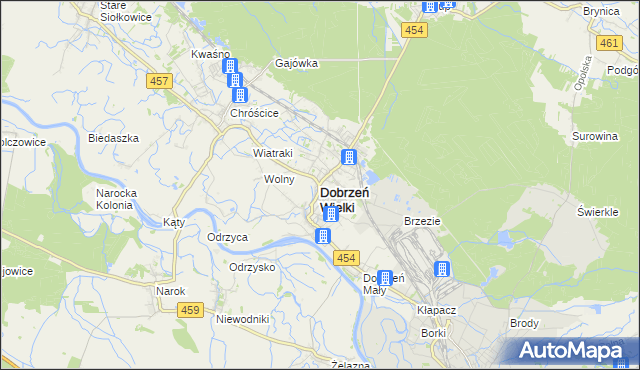 mapa Dobrzeń Wielki, Dobrzeń Wielki na mapie Targeo