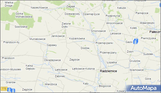 mapa Dodów, Dodów na mapie Targeo