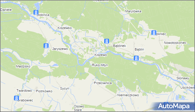 mapa Dołęga gmina Oborniki, Dołęga gmina Oborniki na mapie Targeo