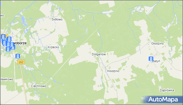 mapa Dołganów, Dołganów na mapie Targeo