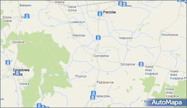 mapa Domasłów, Domasłów na mapie Targeo