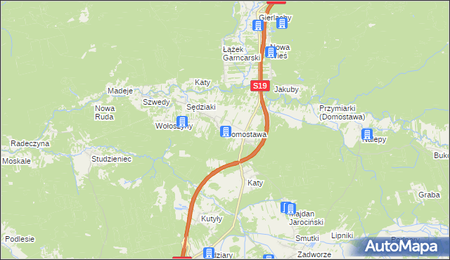 mapa Domostawa, Domostawa na mapie Targeo