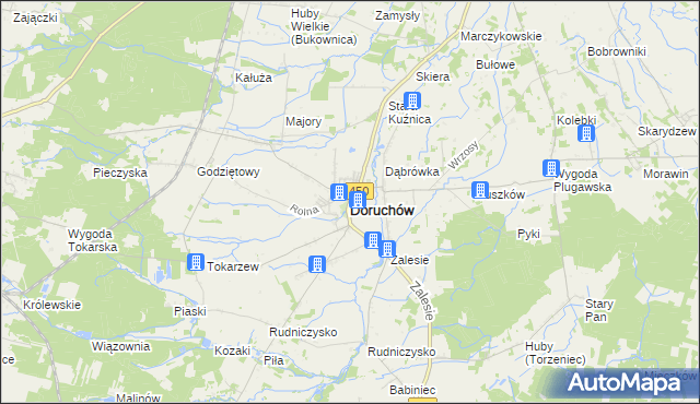 mapa Doruchów, Doruchów na mapie Targeo