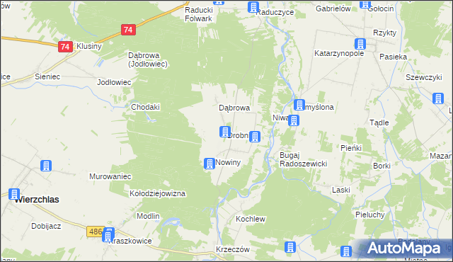 mapa Drobnice, Drobnice na mapie Targeo