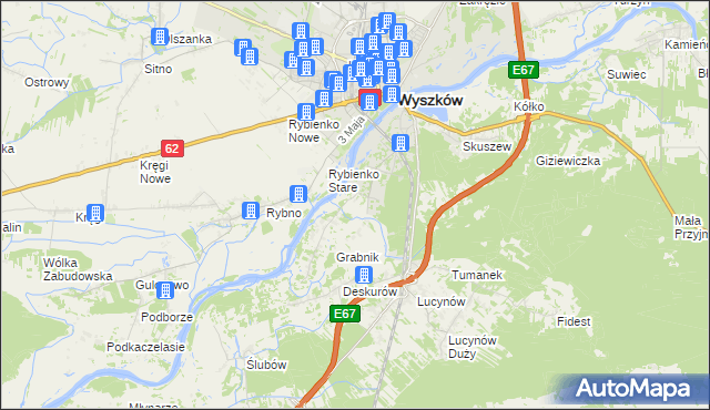 mapa Drogoszewo gmina Wyszków, Drogoszewo gmina Wyszków na mapie Targeo