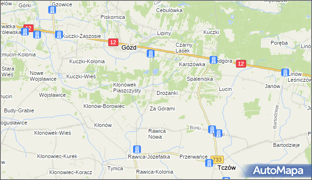 mapa Drożanki, Drożanki na mapie Targeo