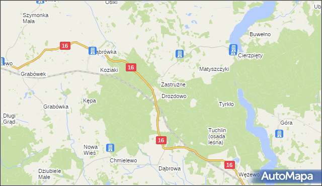 mapa Drozdowo gmina Orzysz, Drozdowo gmina Orzysz na mapie Targeo