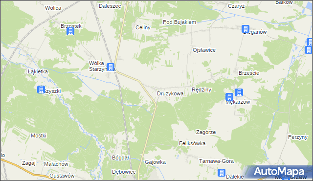 mapa Drużykowa, Drużykowa na mapie Targeo