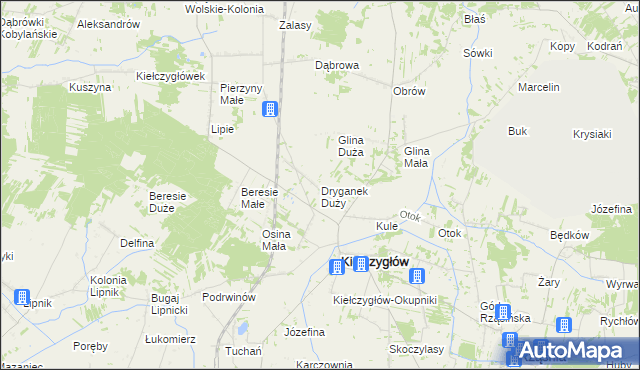 mapa Dryganek Duży, Dryganek Duży na mapie Targeo