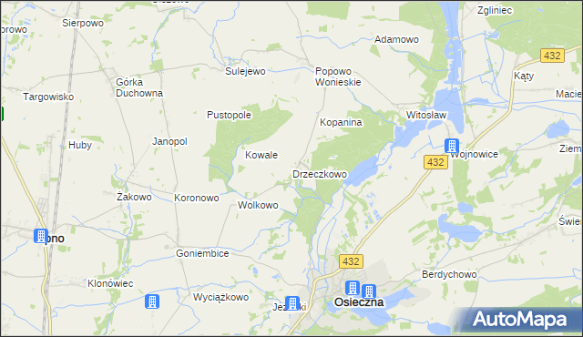 mapa Drzeczkowo, Drzeczkowo na mapie Targeo