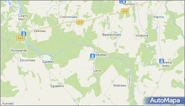 mapa Drzeżewo, Drzeżewo na mapie Targeo