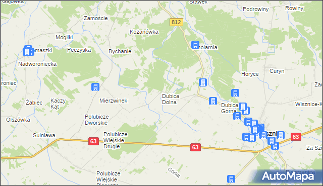 mapa Dubica Dolna, Dubica Dolna na mapie Targeo