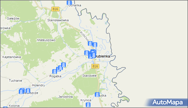 mapa Dubienka, Dubienka na mapie Targeo
