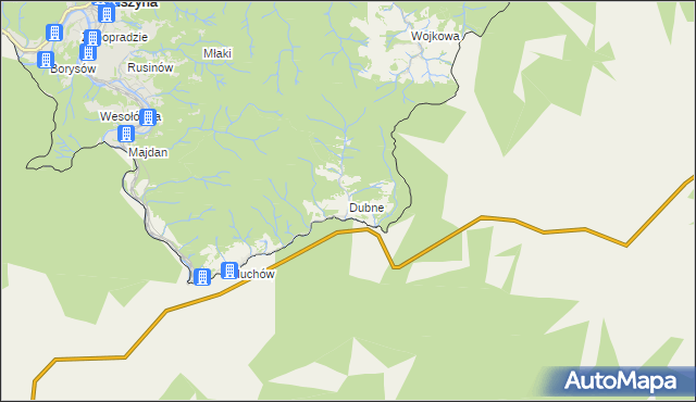 mapa Dubne, Dubne na mapie Targeo