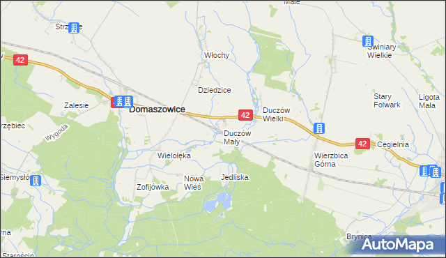 mapa Duczów Mały, Duczów Mały na mapie Targeo