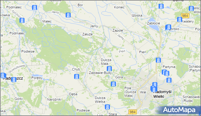 mapa Dulcza Mała, Dulcza Mała na mapie Targeo