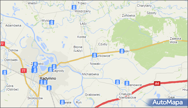 mapa Duńkowice, Duńkowice na mapie Targeo