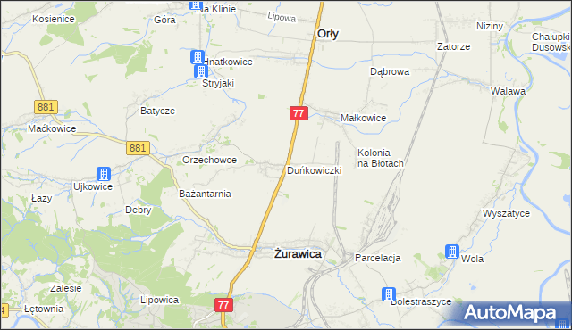 mapa Duńkowiczki, Duńkowiczki na mapie Targeo