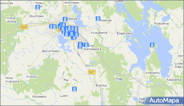 mapa Dury gmina Morąg, Dury gmina Morąg na mapie Targeo