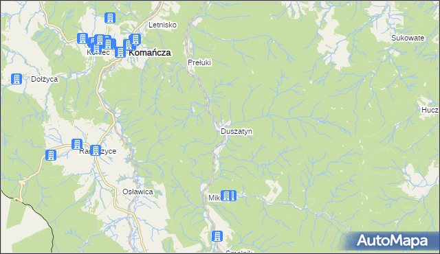 mapa Duszatyn, Duszatyn na mapie Targeo