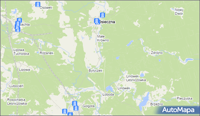 mapa Duże Krówno, Duże Krówno na mapie Targeo