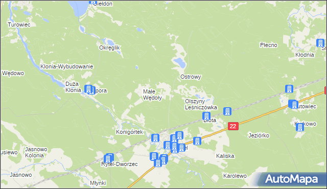 mapa Duże Wędoły, Duże Wędoły na mapie Targeo