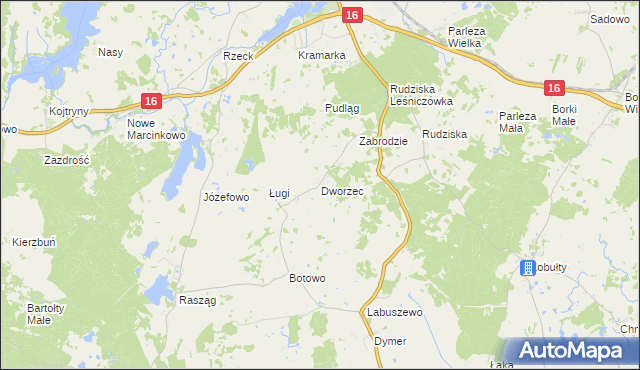 mapa Dworzec, Dworzec na mapie Targeo