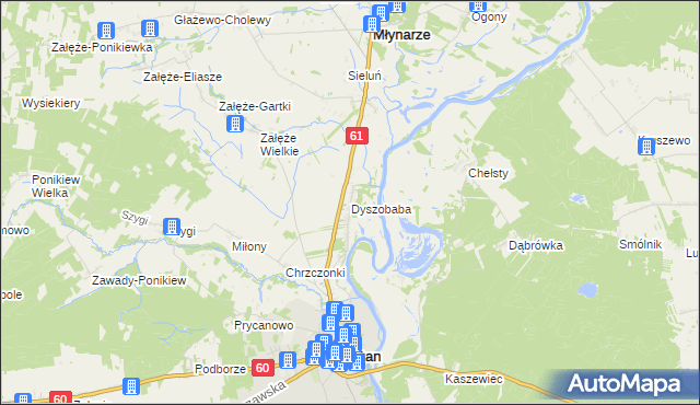 mapa Dyszobaba, Dyszobaba na mapie Targeo