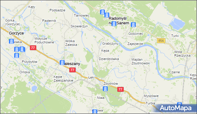 mapa Dzierdziówka, Dzierdziówka na mapie Targeo