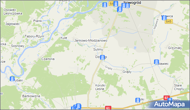 mapa Dzierzgi, Dzierzgi na mapie Targeo