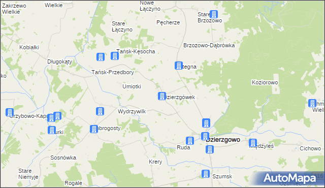 mapa Dzierzgówek gmina Dzierzgowo, Dzierzgówek gmina Dzierzgowo na mapie Targeo