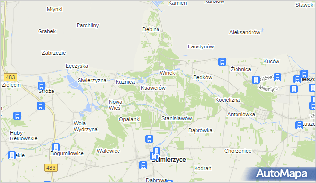 mapa Eligiów, Eligiów na mapie Targeo