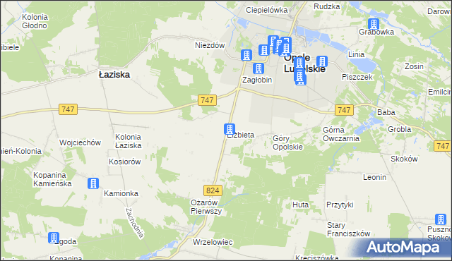 mapa Elżbieta, Elżbieta na mapie Targeo