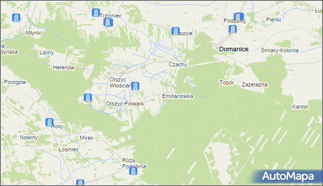 mapa Emilianówka, Emilianówka na mapie Targeo