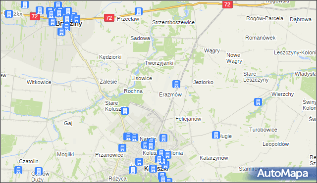 mapa Erazmów, Erazmów na mapie Targeo