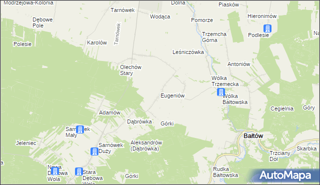 mapa Eugeniów, Eugeniów na mapie Targeo