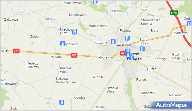 mapa Falborek, Falborek na mapie Targeo