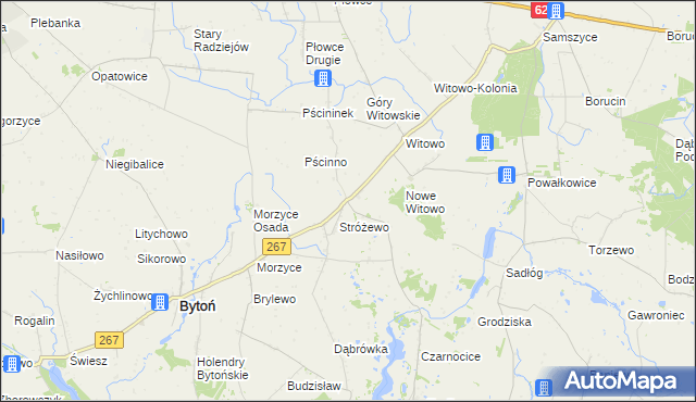 mapa Faliszewo, Faliszewo na mapie Targeo