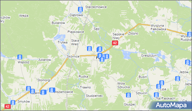 mapa Fałków, Fałków na mapie Targeo