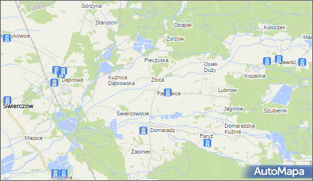 mapa Fałkowice gmina Pokój, Fałkowice gmina Pokój na mapie Targeo