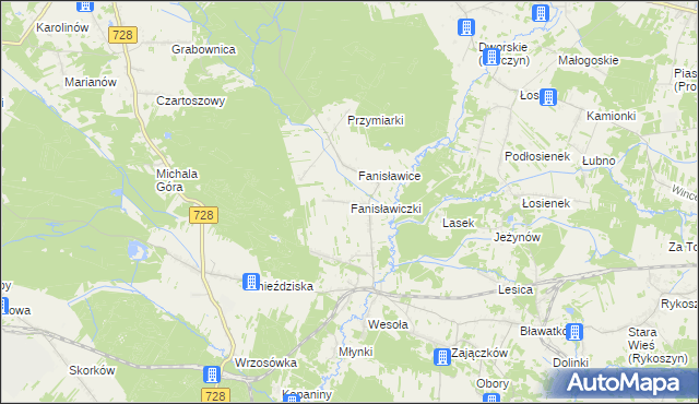 mapa Fanisławiczki, Fanisławiczki na mapie Targeo