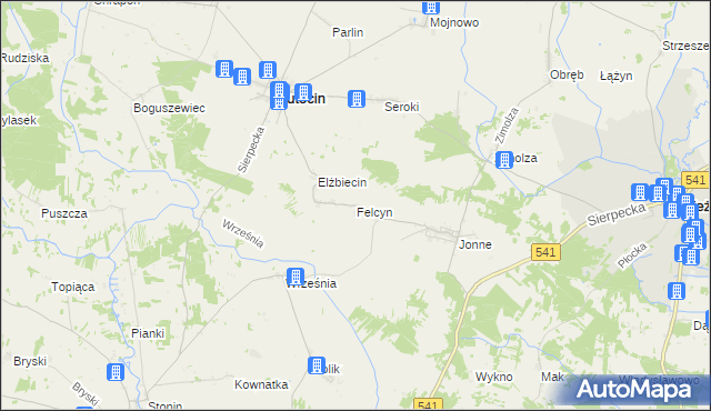 mapa Felcyn, Felcyn na mapie Targeo