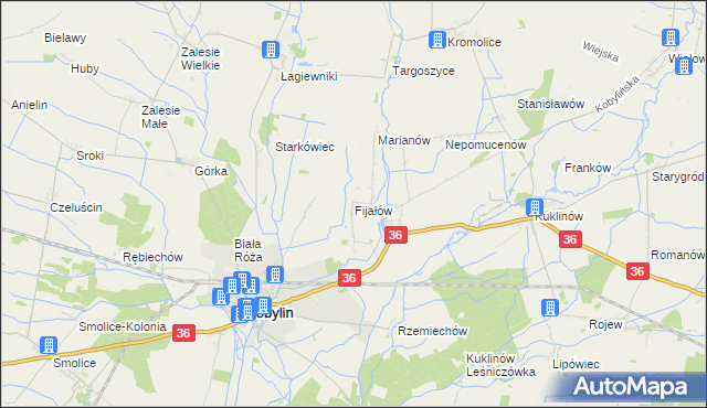 mapa Fijałów, Fijałów na mapie Targeo