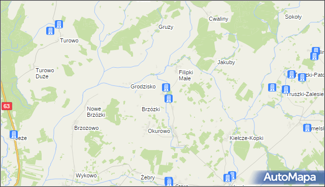 mapa Filipki Duże, Filipki Duże na mapie Targeo