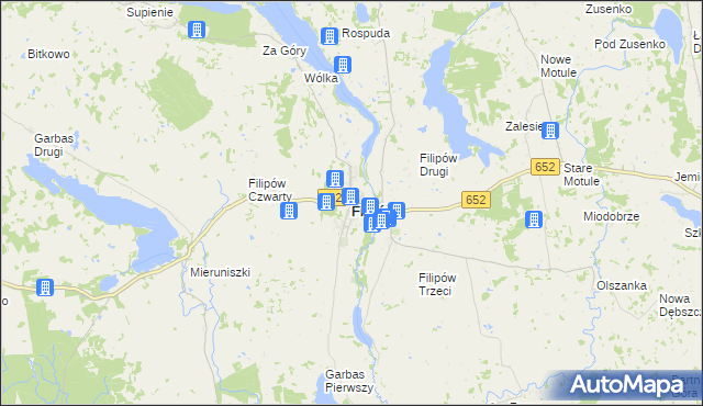 mapa Filipów powiat suwalski, Filipów powiat suwalski na mapie Targeo